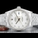 Rolex Datejust 36 Argento Jubilee Silver Lining Diamonds Dial  16234